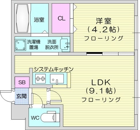 発寒南駅 徒歩3分 2階の物件間取画像